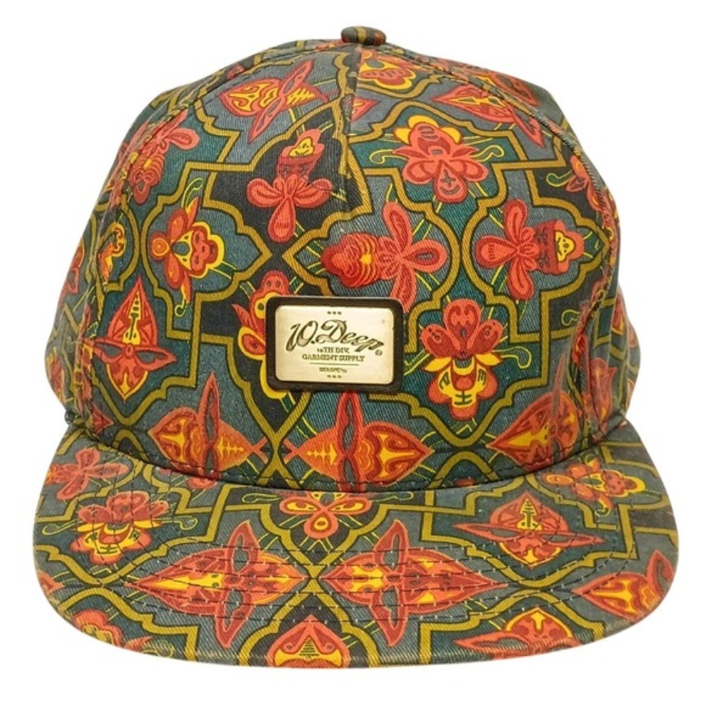 10 Deep Mens OSFA Floral Geometric Tapestry Strapback Hat Streetwear‎ Adjustabe